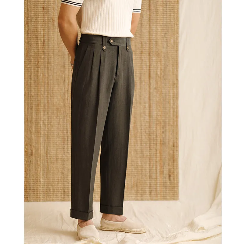 Men's Straight High Waist Loose Trousers