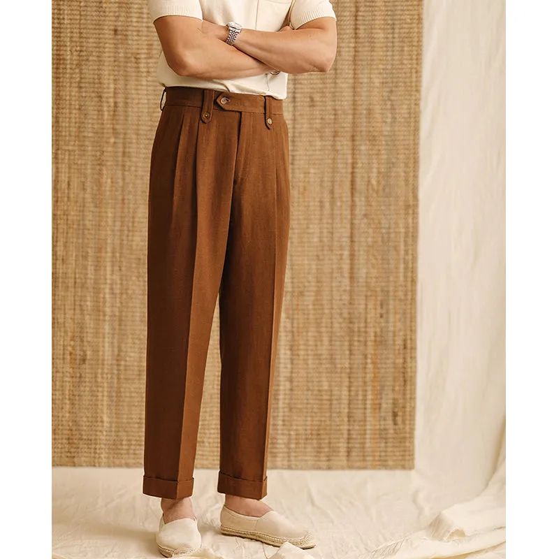 Men's Straight High Waist Loose Trousers