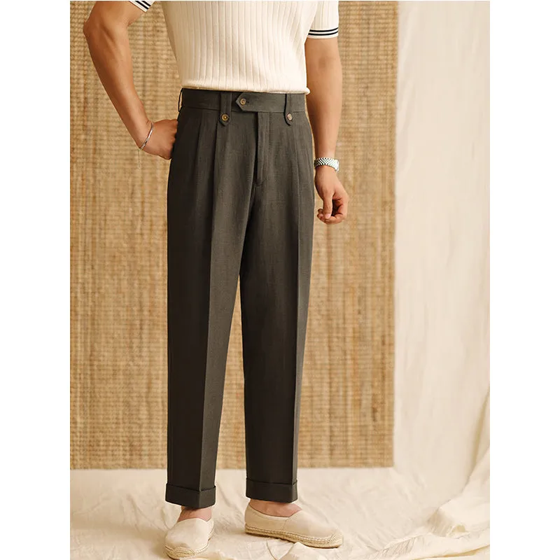 Men's Straight High Waist Loose Trousers