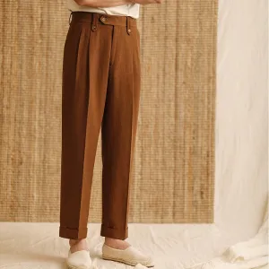 Men's Straight High Waist Loose Trousers