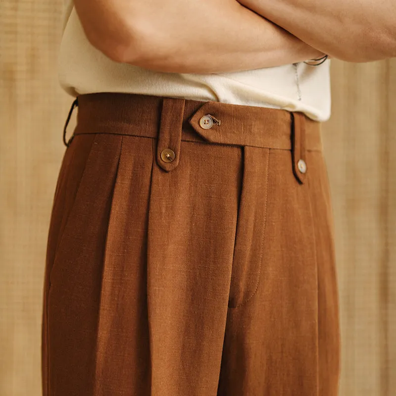 Men's Straight High Waist Loose Trousers