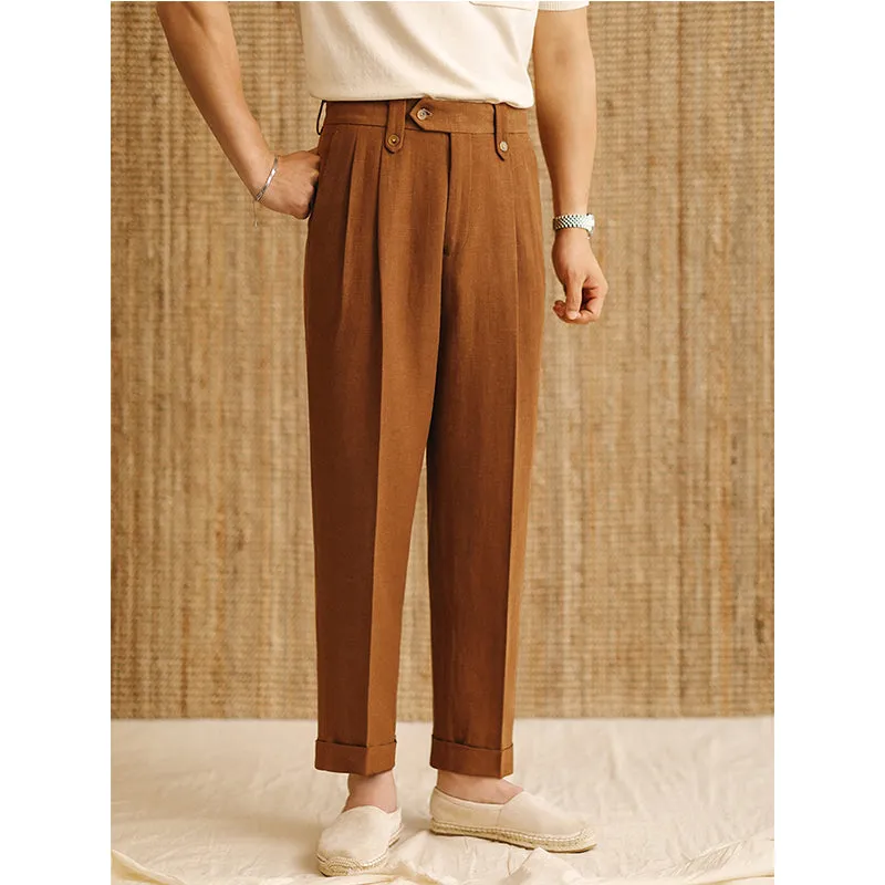 Men's Straight High Waist Loose Trousers