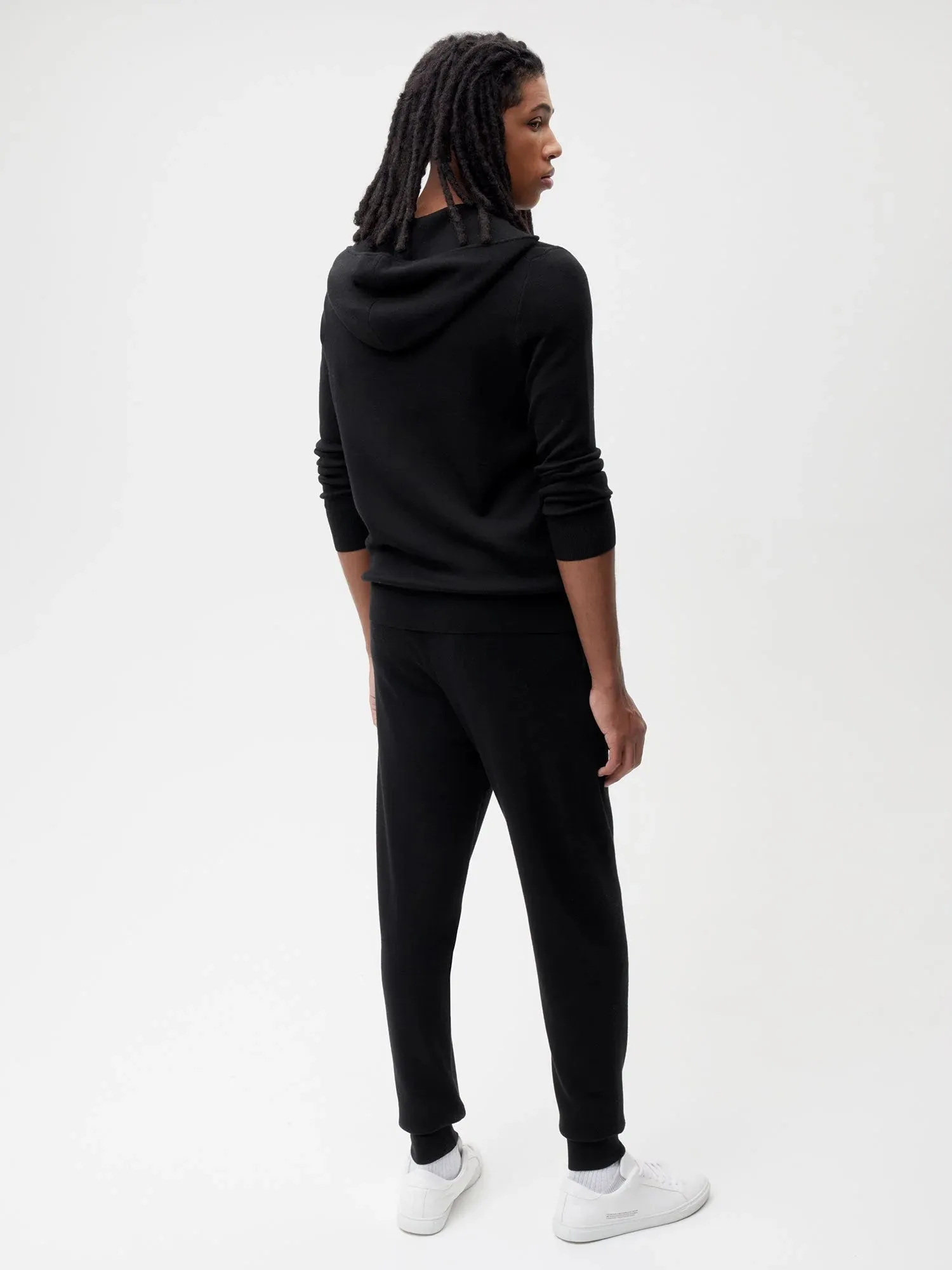 Merino Wool Track Pants—black