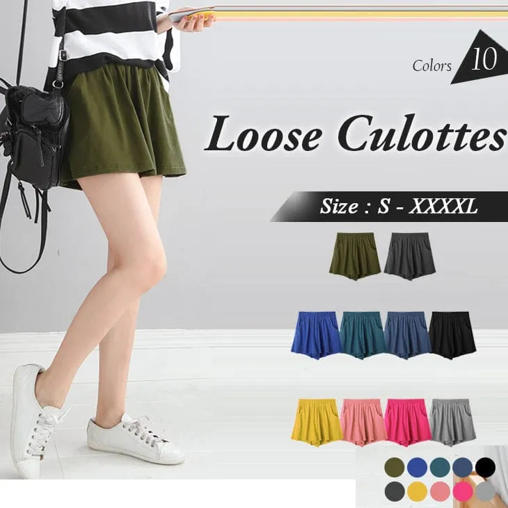 MULTI-COLOR DRAWSTRING LOOSE CULOTTES