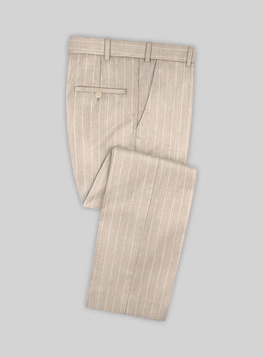 Napolean Como Bar Beige Wool Pants