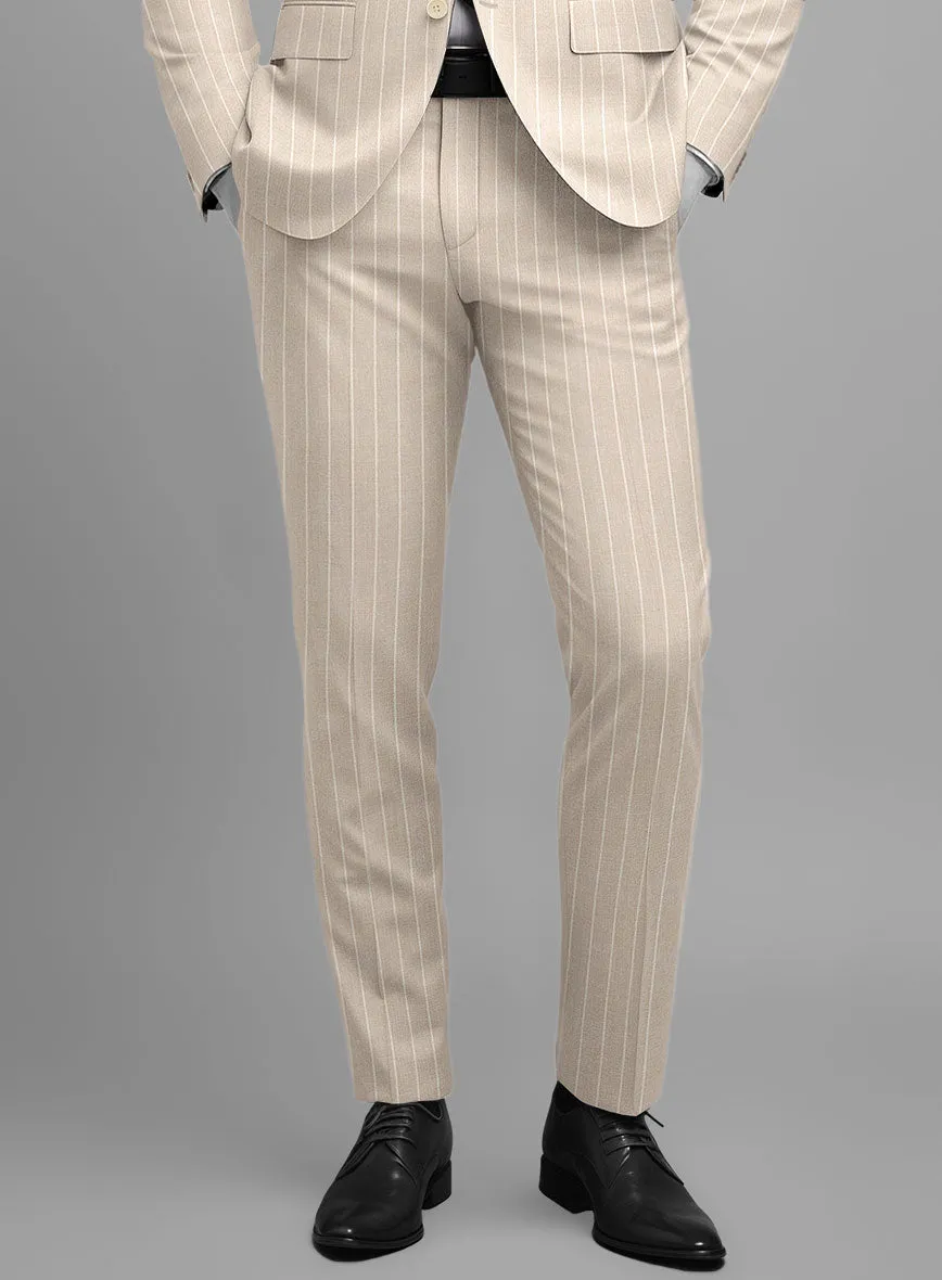 Napolean Como Bar Beige Wool Pants