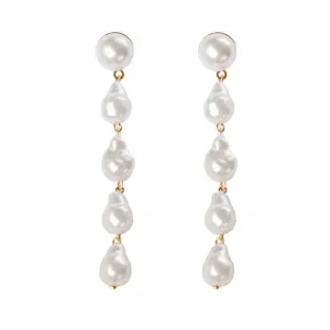 Natural Pearl Statement Drop Earrings