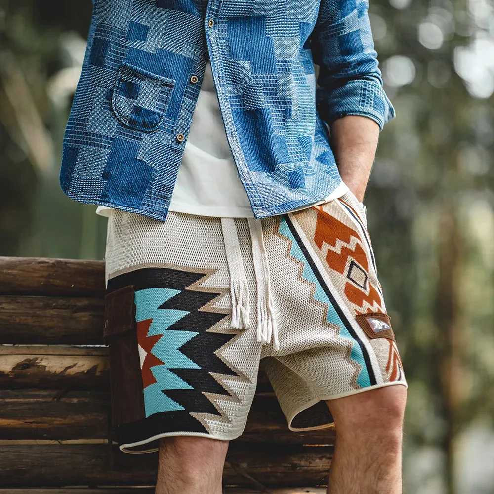 NEW Vintage Navajo Totem Knitted Shorts