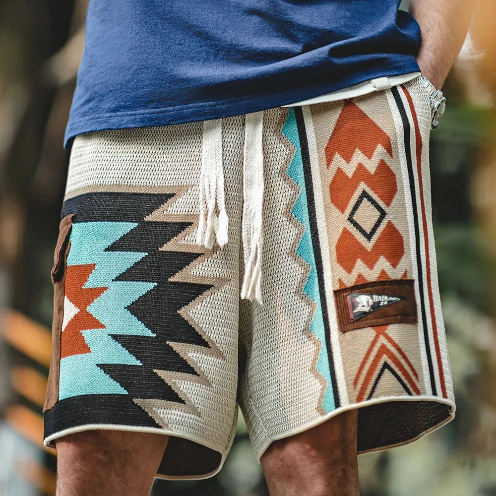 NEW Vintage Navajo Totem Knitted Shorts