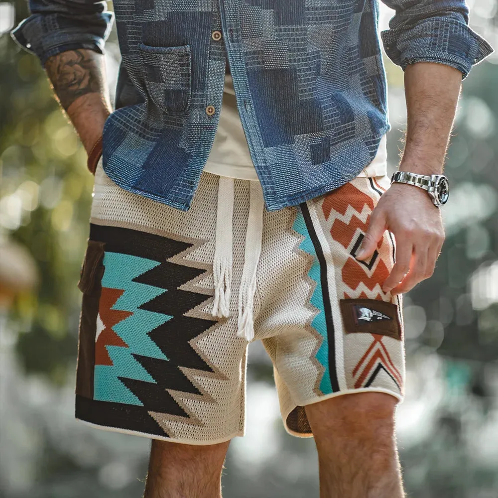 NEW Vintage Navajo Totem Knitted Shorts