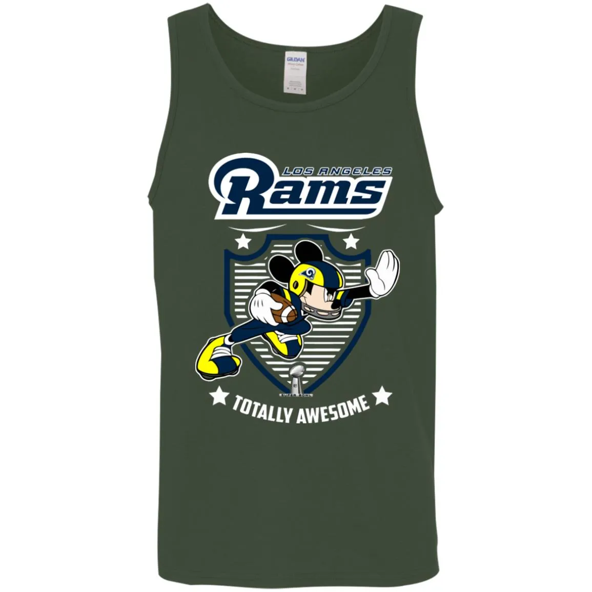 Nfl – Los Angeles Rams Totally Awesome Mickey Mouse Super Bowl 2019 Football Men Cotton Tank