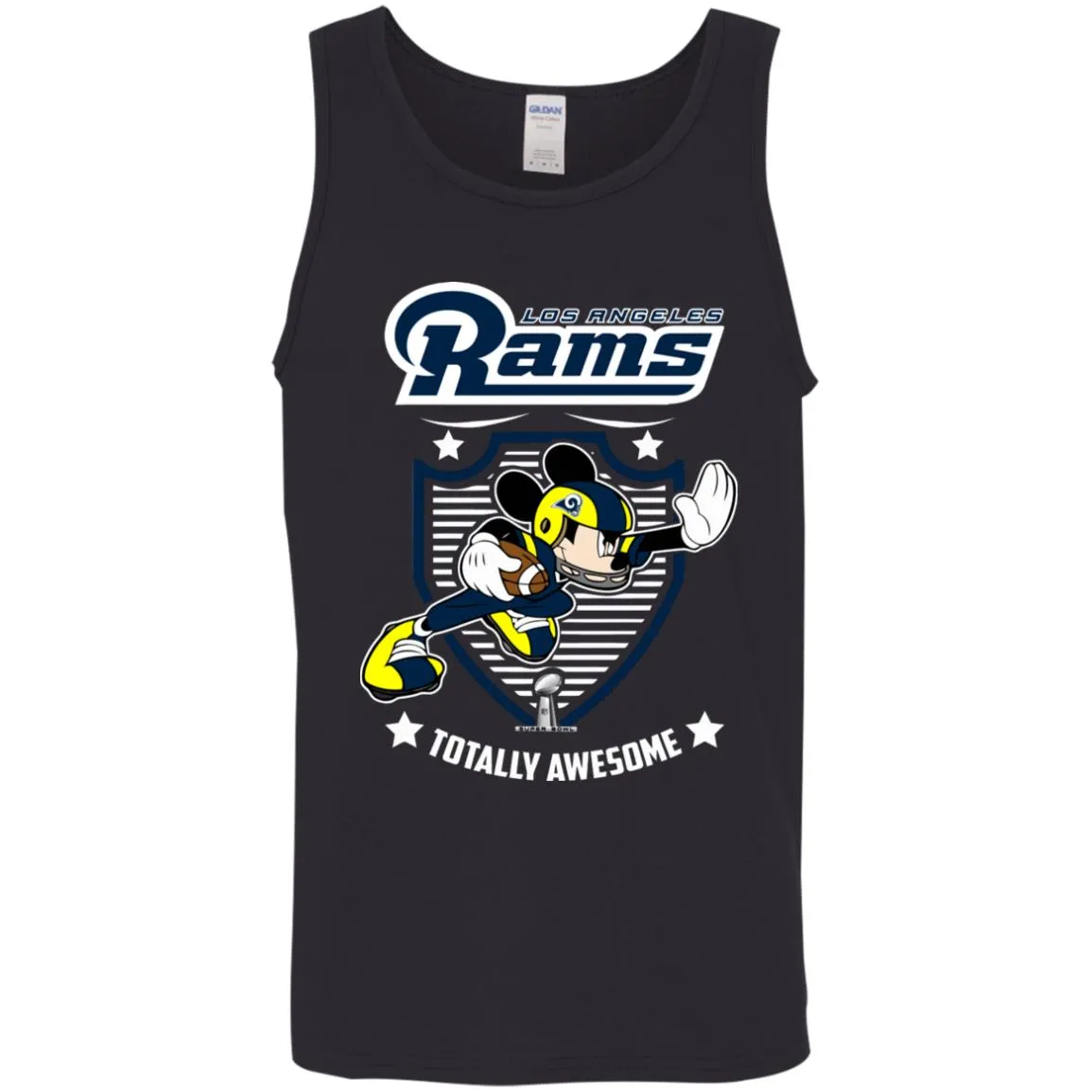 Nfl – Los Angeles Rams Totally Awesome Mickey Mouse Super Bowl 2019 Football Men Cotton Tank