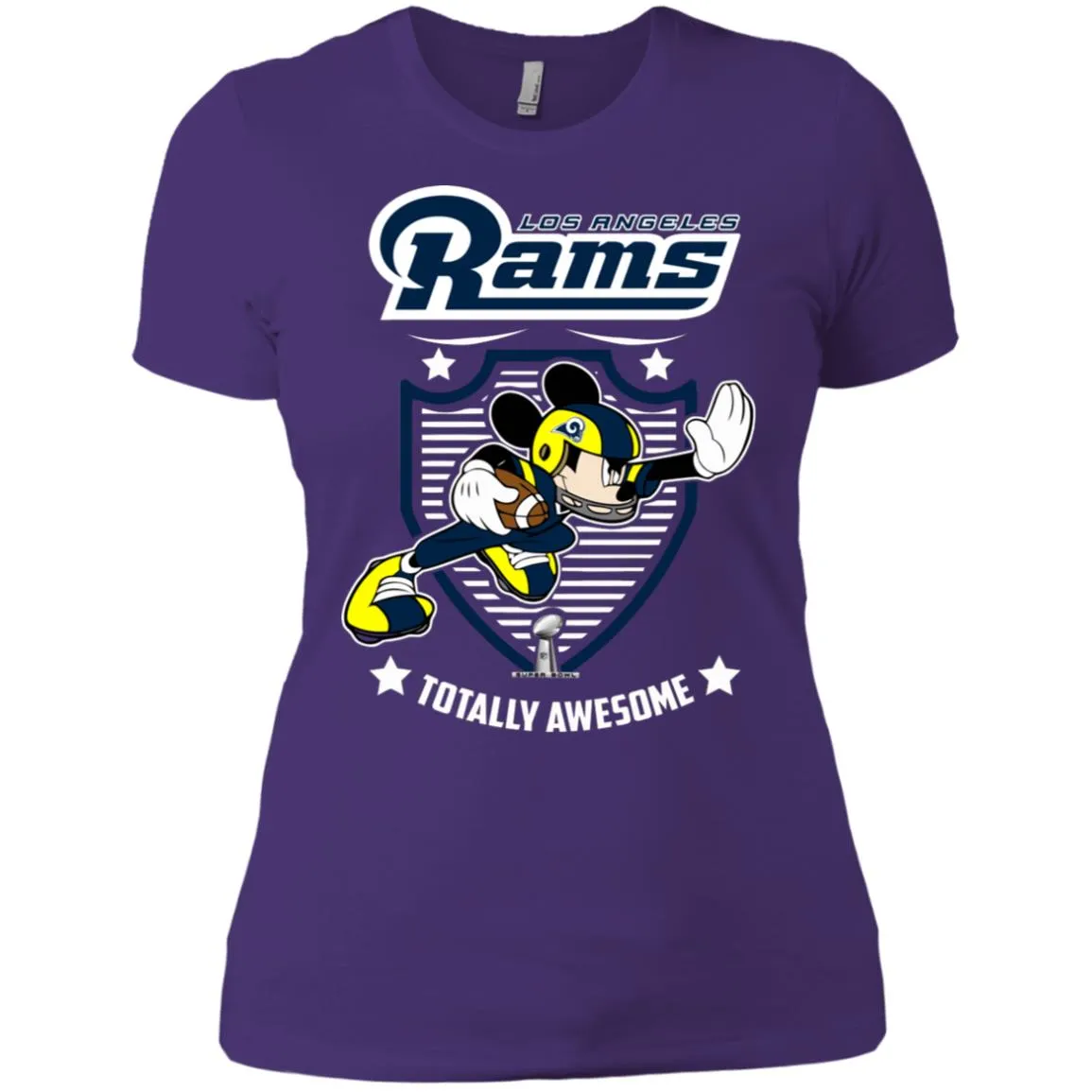 Nfl – Los Angeles Rams Totally Awesome Mickey Mouse Super Bowl 2019 Football Women Cotton T-Shirt