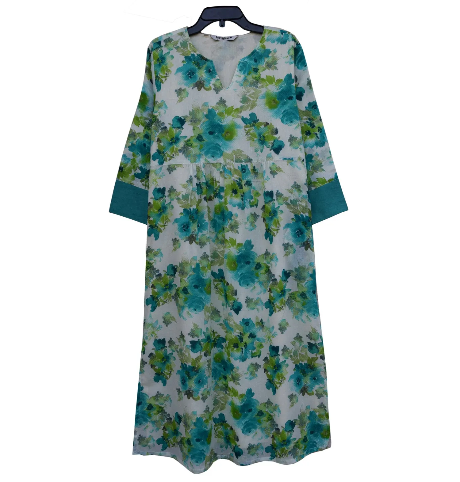 Nilsa Printed Pure Soft Cotton Long Tunic Kurta Dress: Made to Order/Customizable