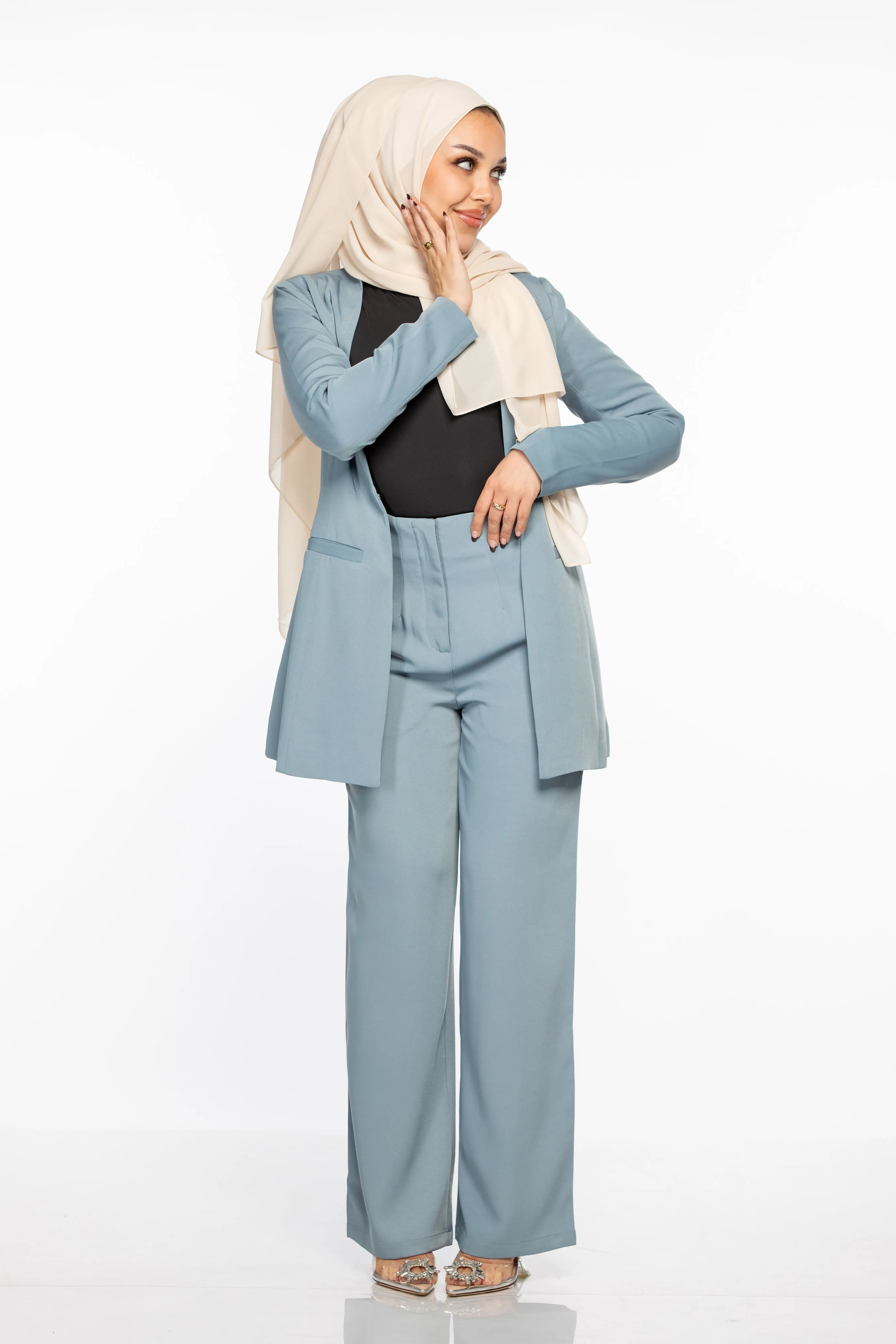 Omaya Trousers - Dusty Blue