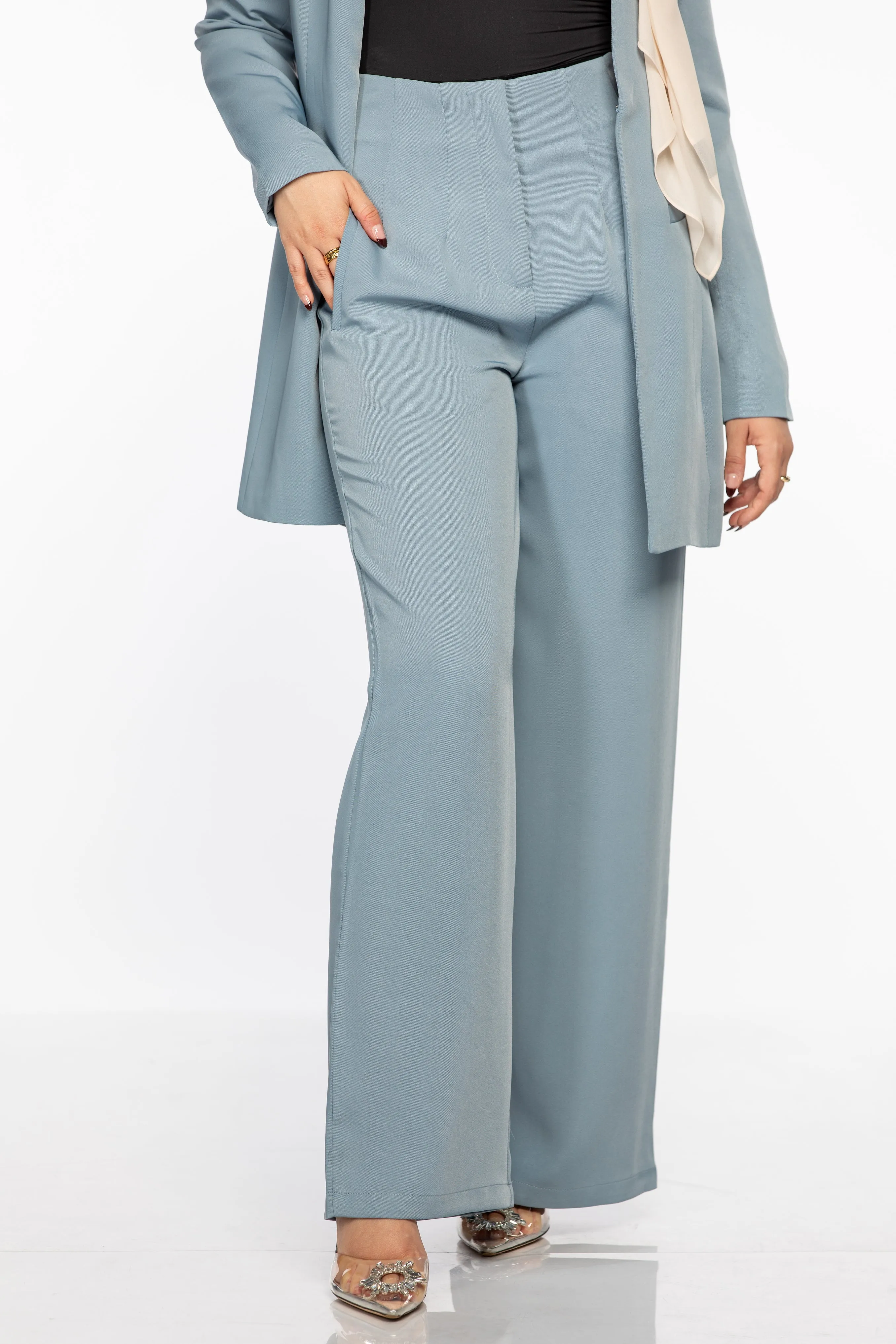 Omaya Trousers - Dusty Blue