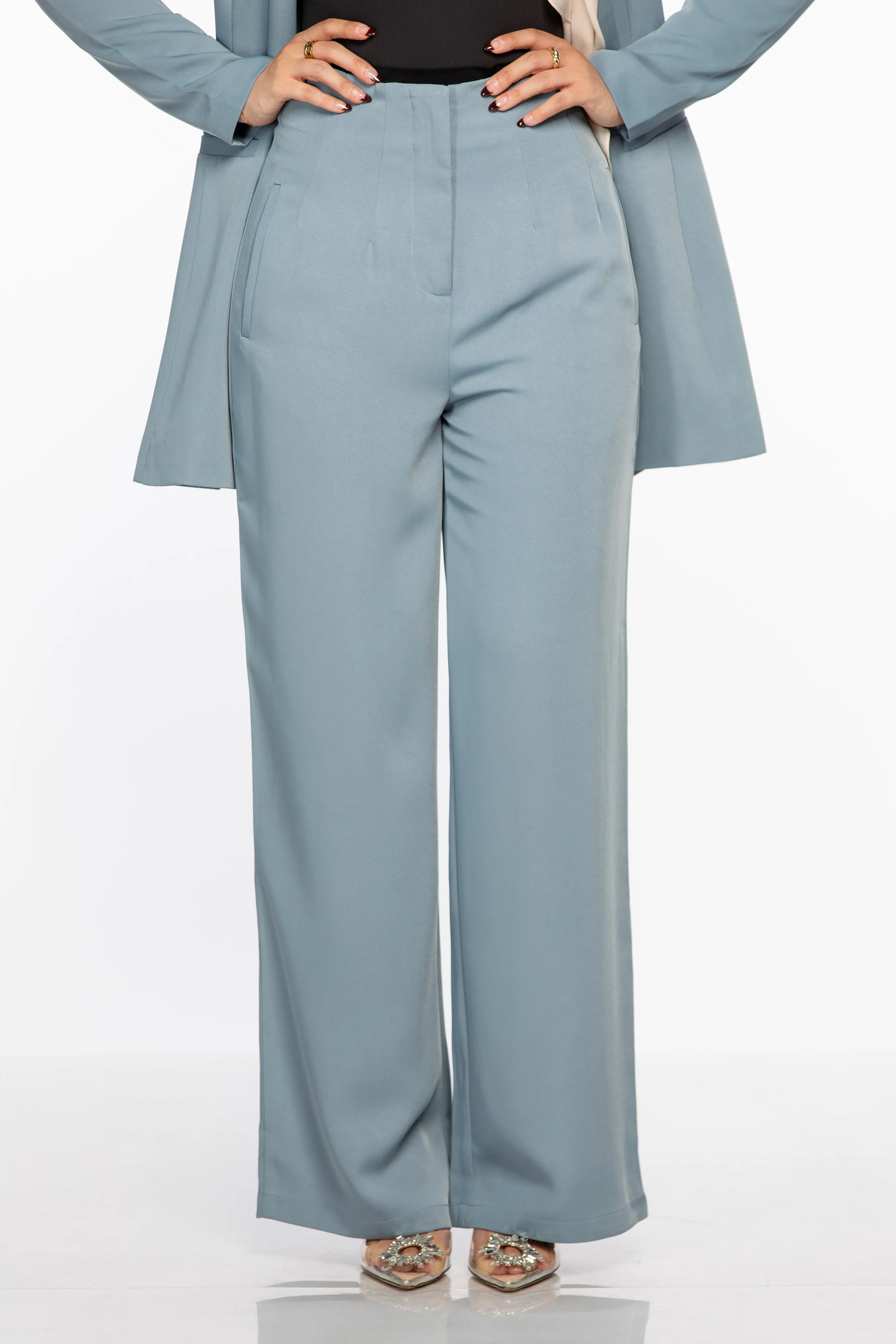 Omaya Trousers - Dusty Blue