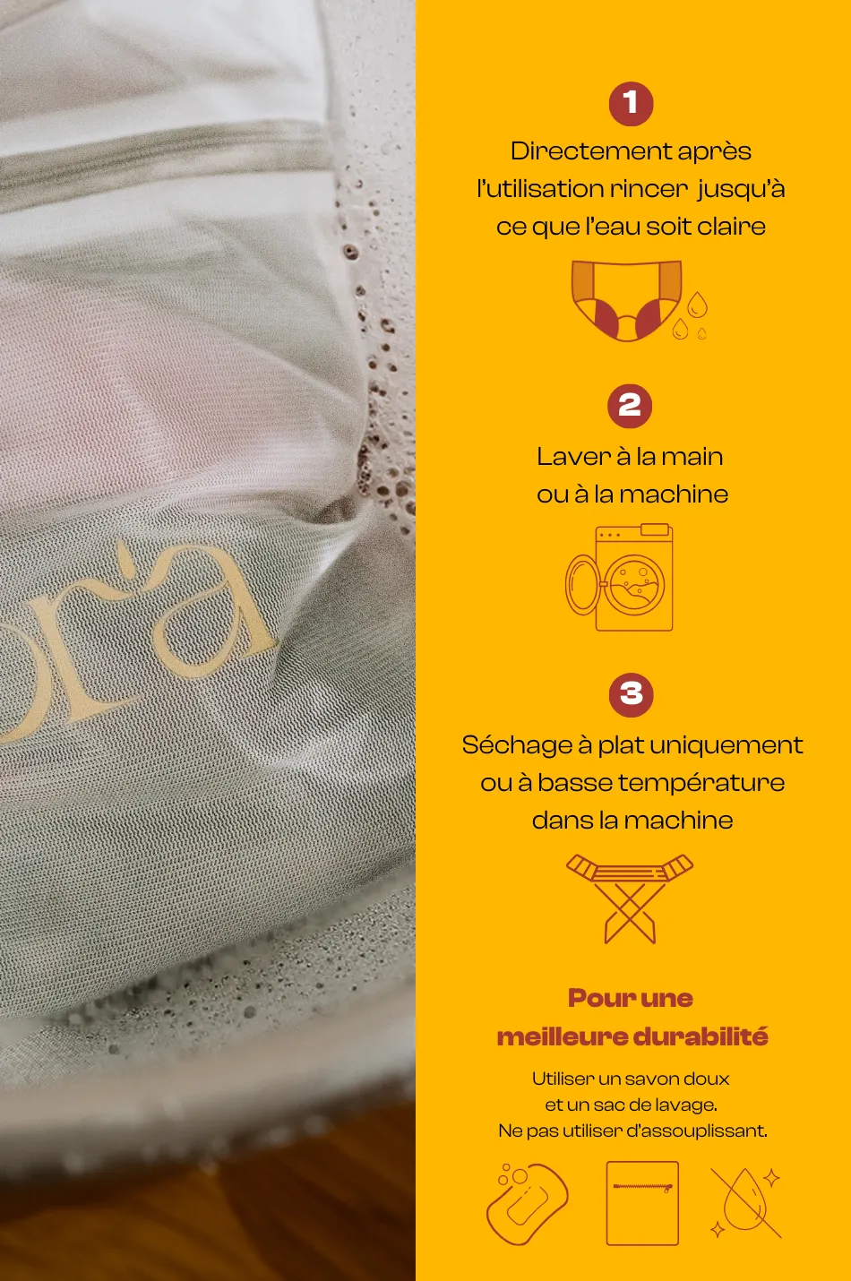 Ora protections- Culotte menstruelle pour ados coton biologique