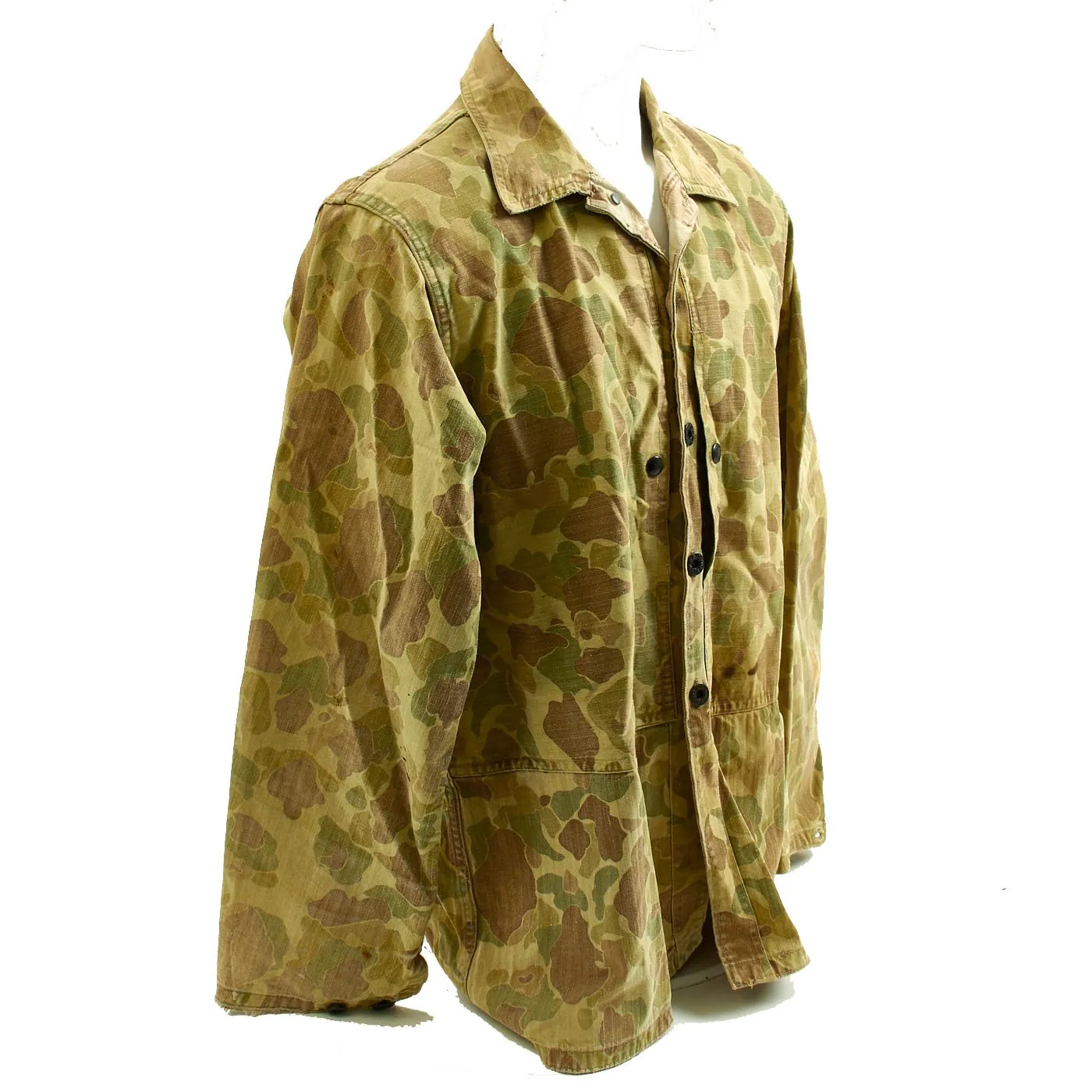 Original U.S. WWII USMC P44 Camouflage Pattern 1944 Utility Uniform Coat & Trousers