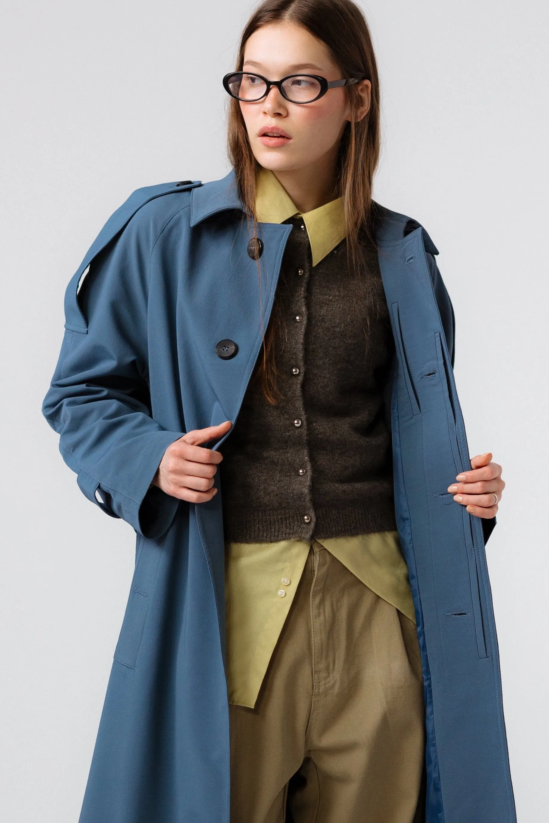 OSLO TRENCH COAT - NAVY