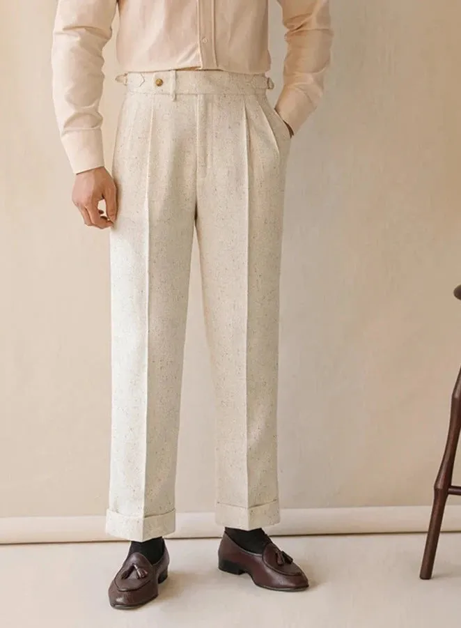 Paris high-waist design trousers