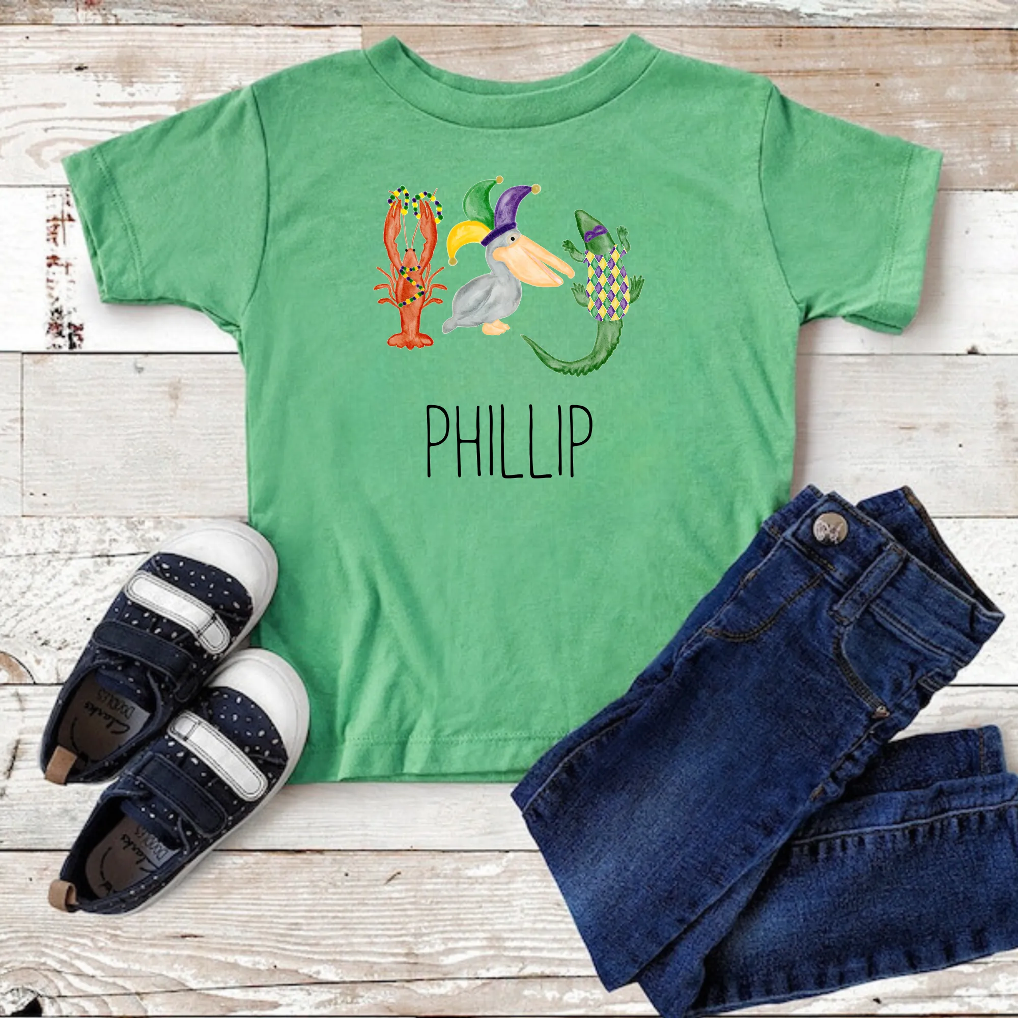 Personalized Mardi Gras Shirt for Kids