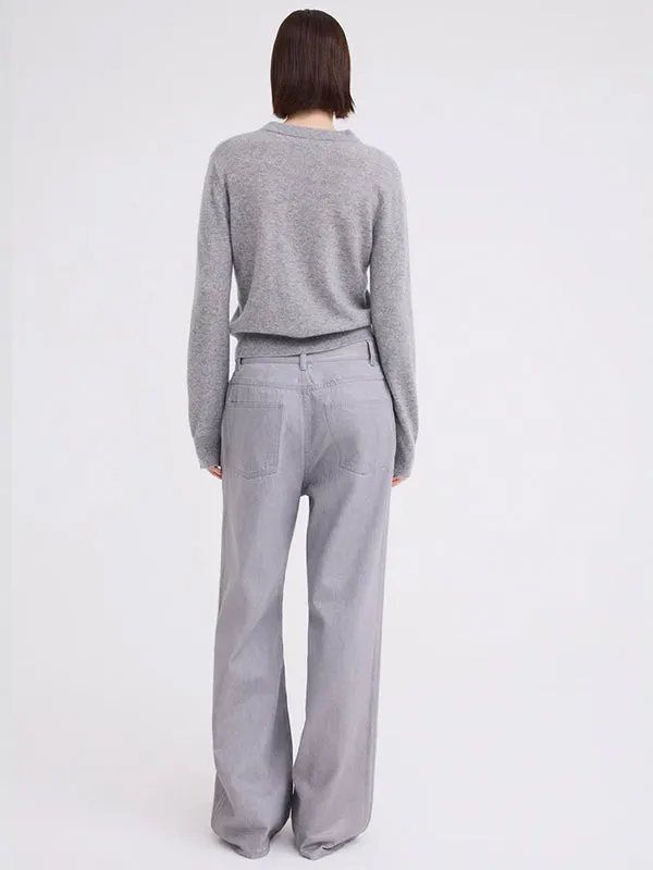 Peter Sweater in Mid Grey Marle