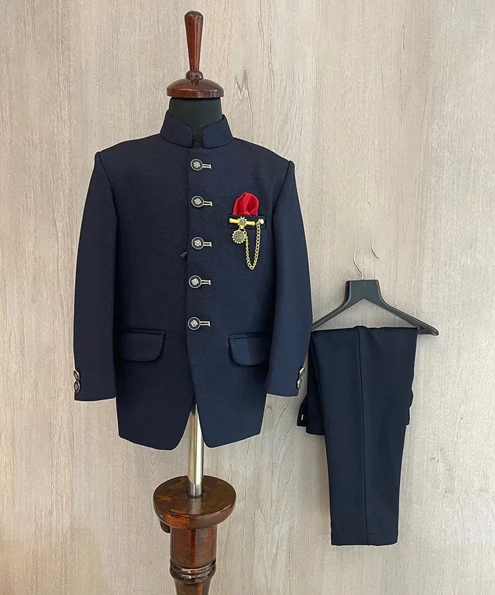 Pre-Order: Navy Jodhpuri Suit Set for Boys for Party