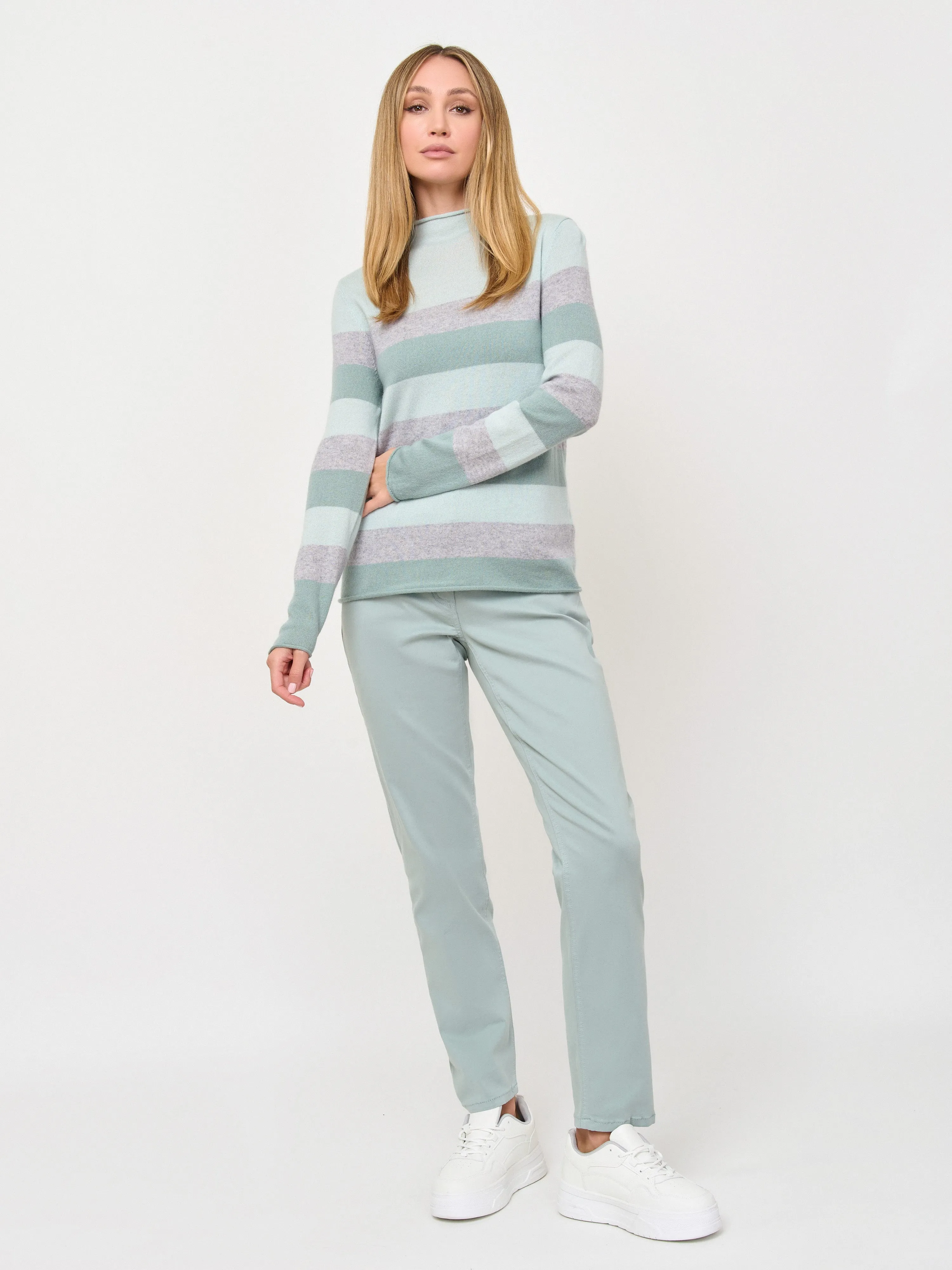 Pullover with Block Stripes