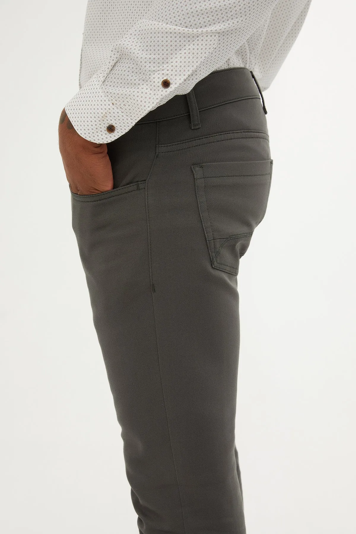 Regular Fit Cotton Dress Pants