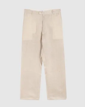 RIVIERA LINEN TROUSERS IN BEIGE