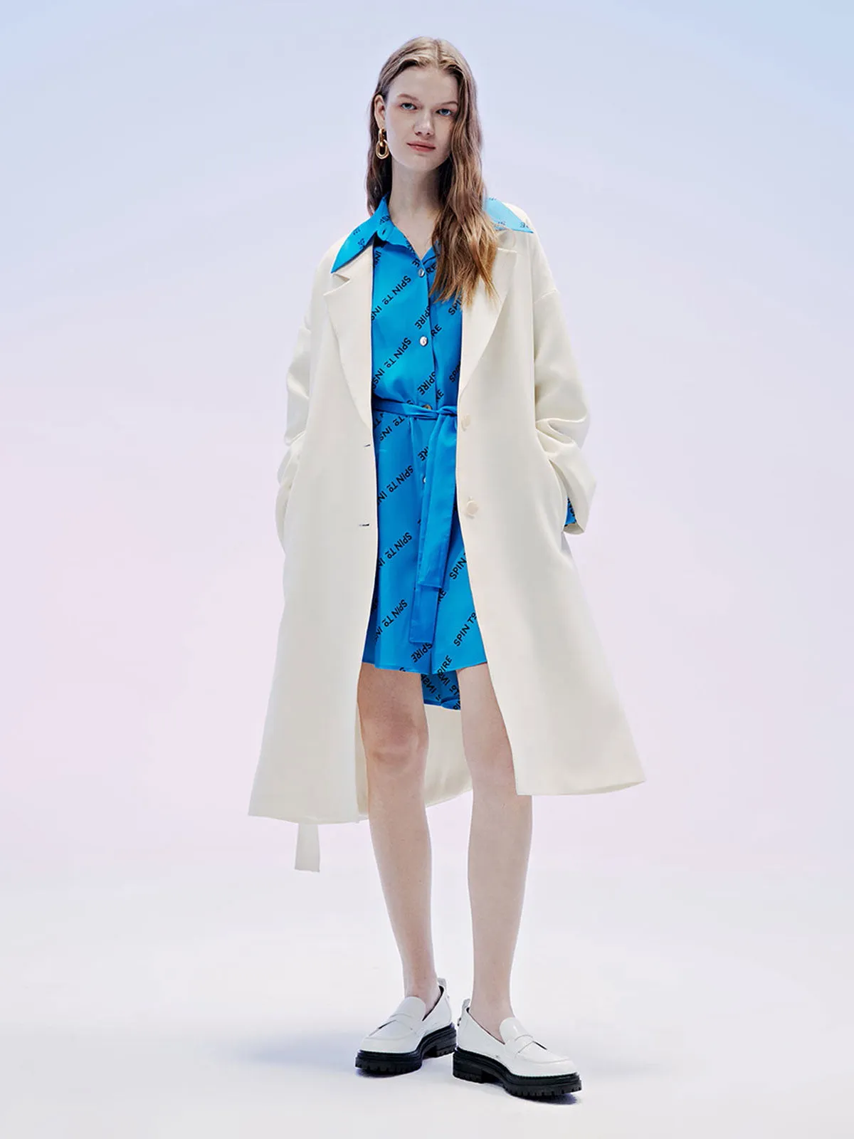 SILKINC Silk-Wool Long Jacket