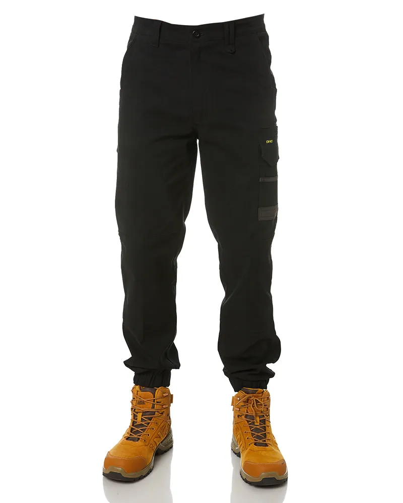 Slim Flex Cuffed Tradie Cargo Pant - Black