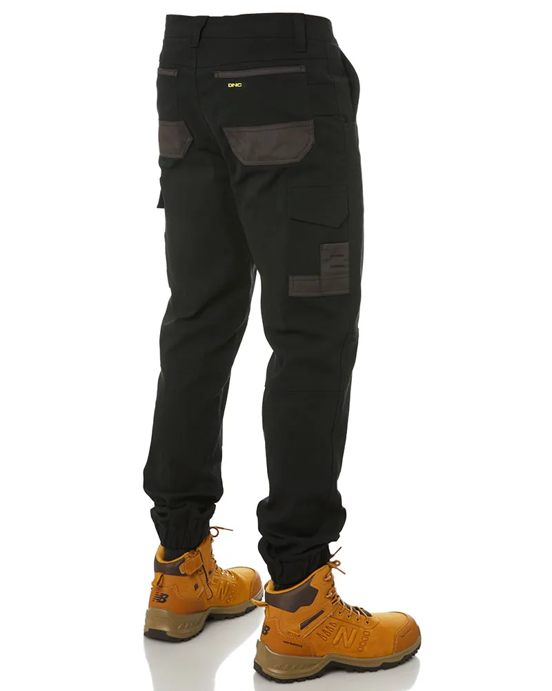 Slim Flex Cuffed Tradie Cargo Pant - Black