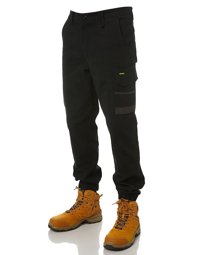 Slim Flex Cuffed Tradie Cargo Pant - Black