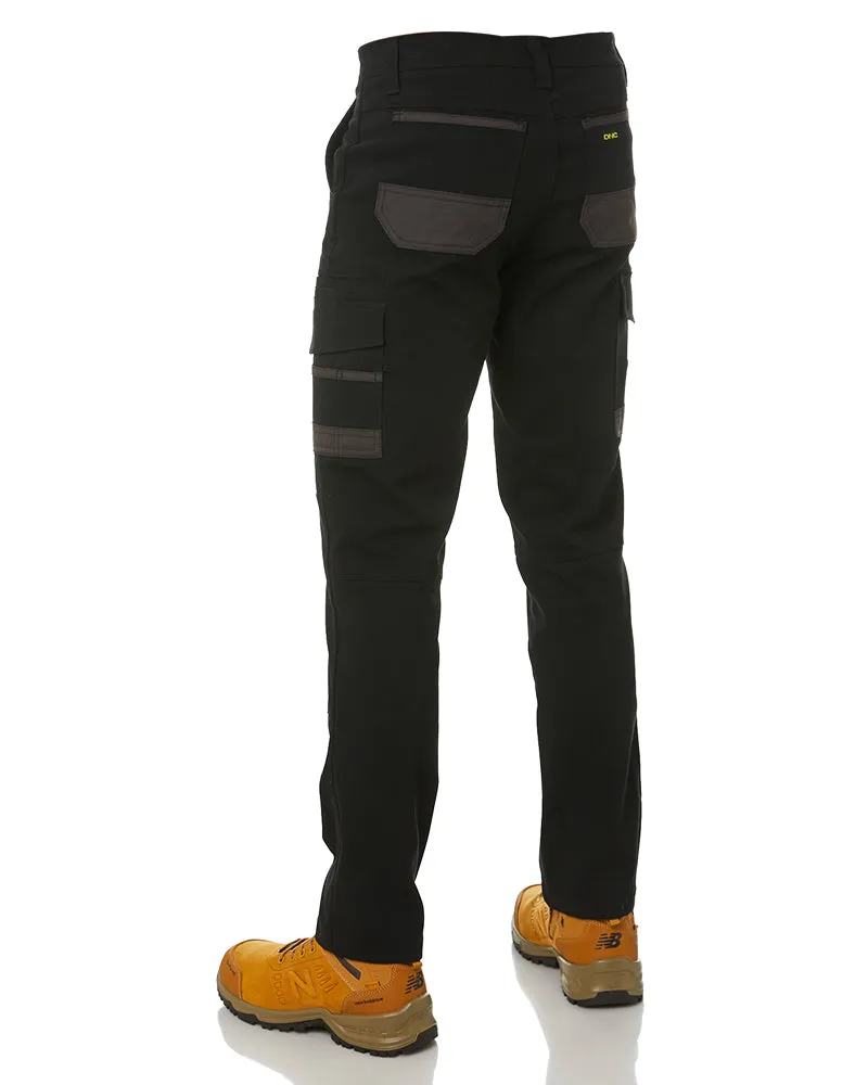 Slim Flex Tradie Cargo Pant - Black