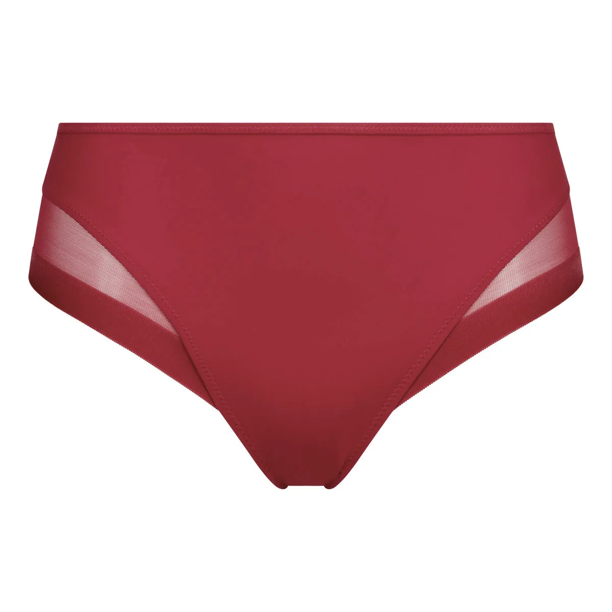 Slip femme en microfibre et tulle au coloris Bordeaux Generous