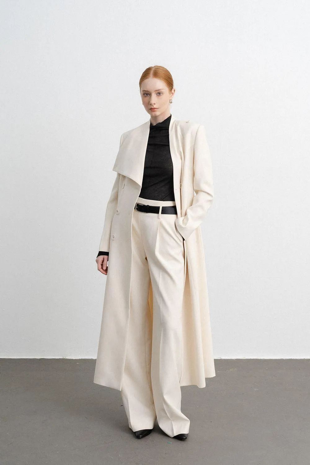 Sofia Straight Double Breasted Polycotton Trench Coat