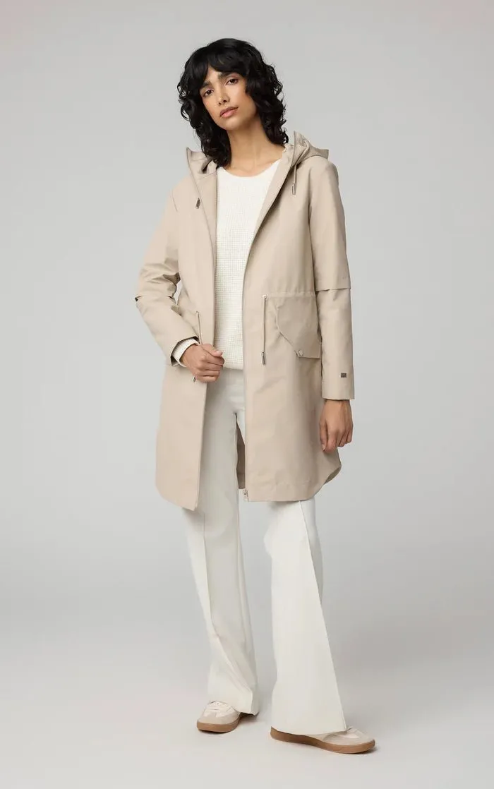 SOIA&KYO SOPHIE - Relaxed A-Line Raincoat With Hood