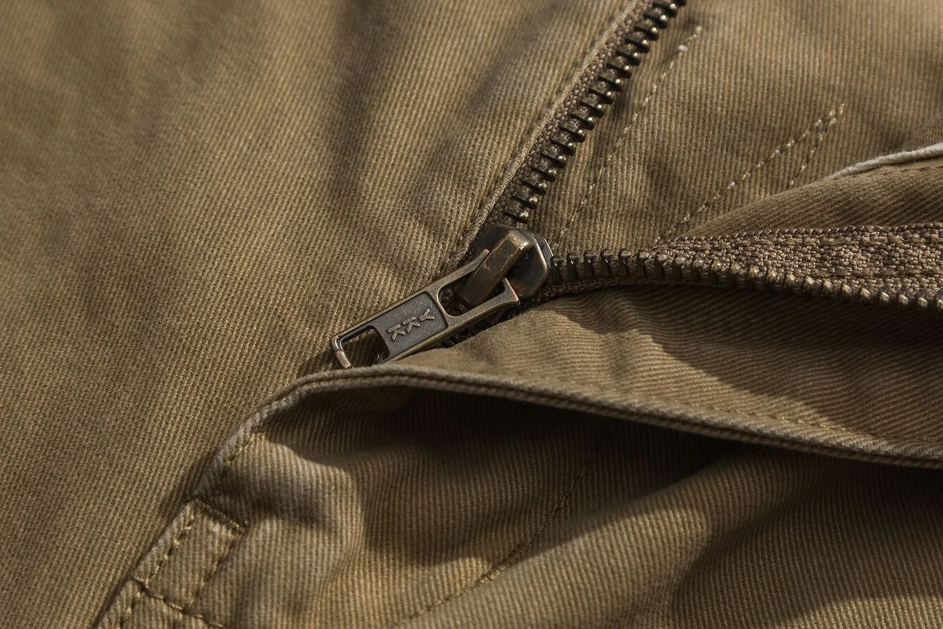 Solid Cotton Pockets Cargo Jogger Pants