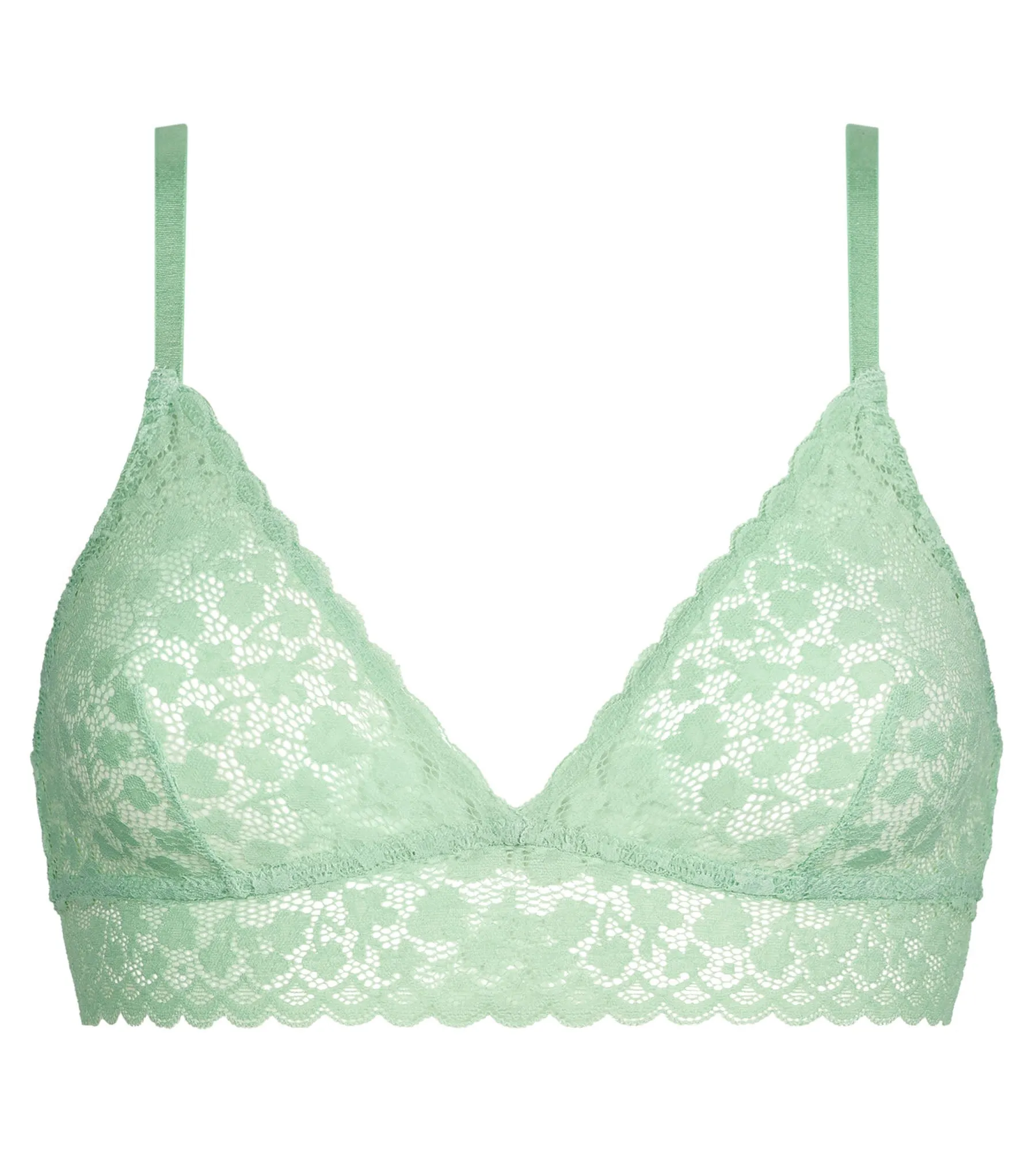 Soutien-gorge triangle en dentelle florale Vert d’Eau Daisy Lace