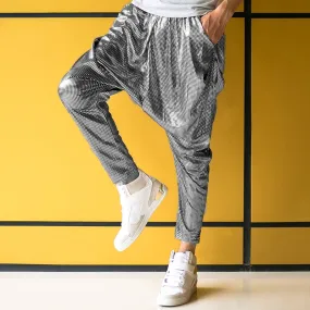 Spark Silver Big Crotch Stage Performers Style Men Pants