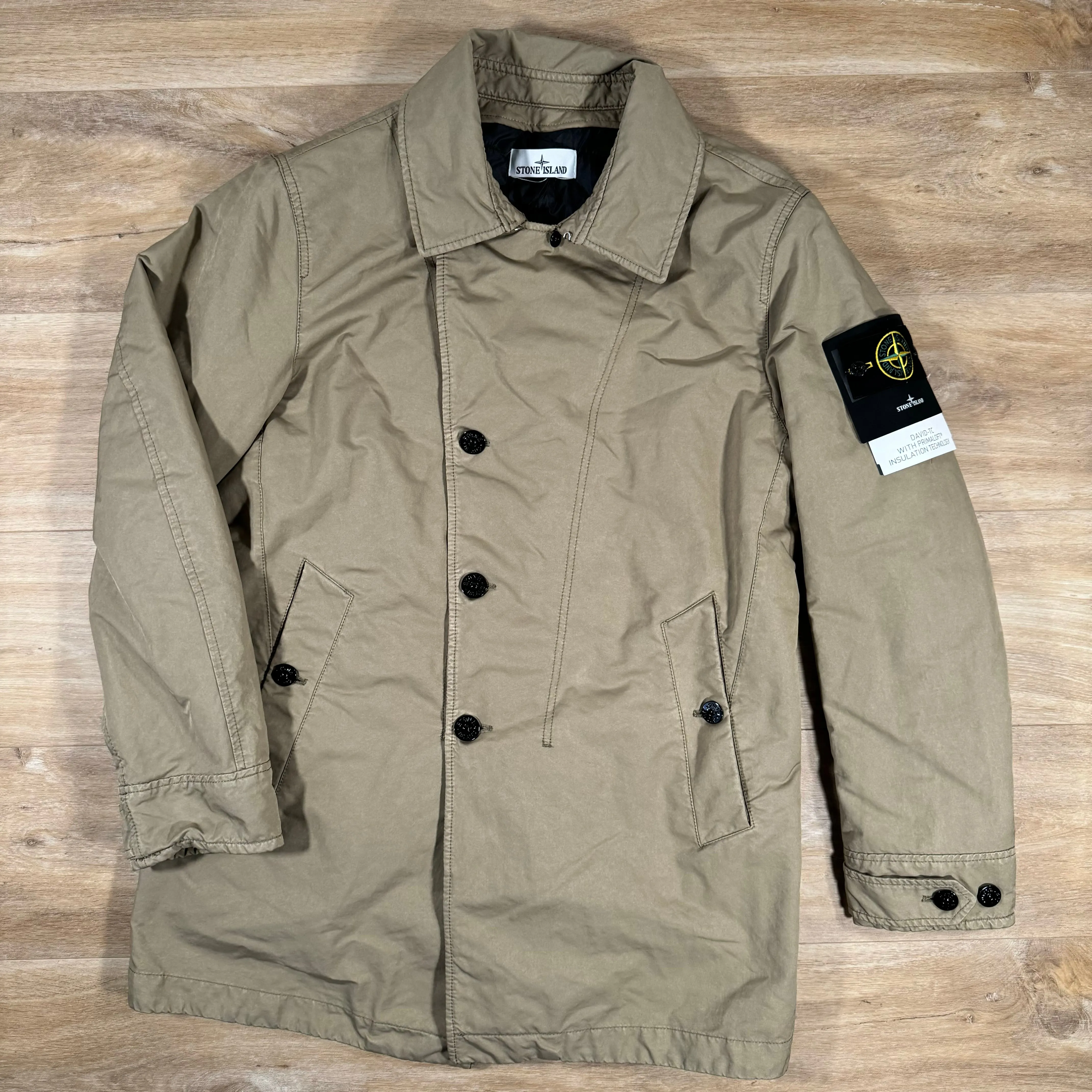 Stone Island David-TC Trench Jacket in Biscuit