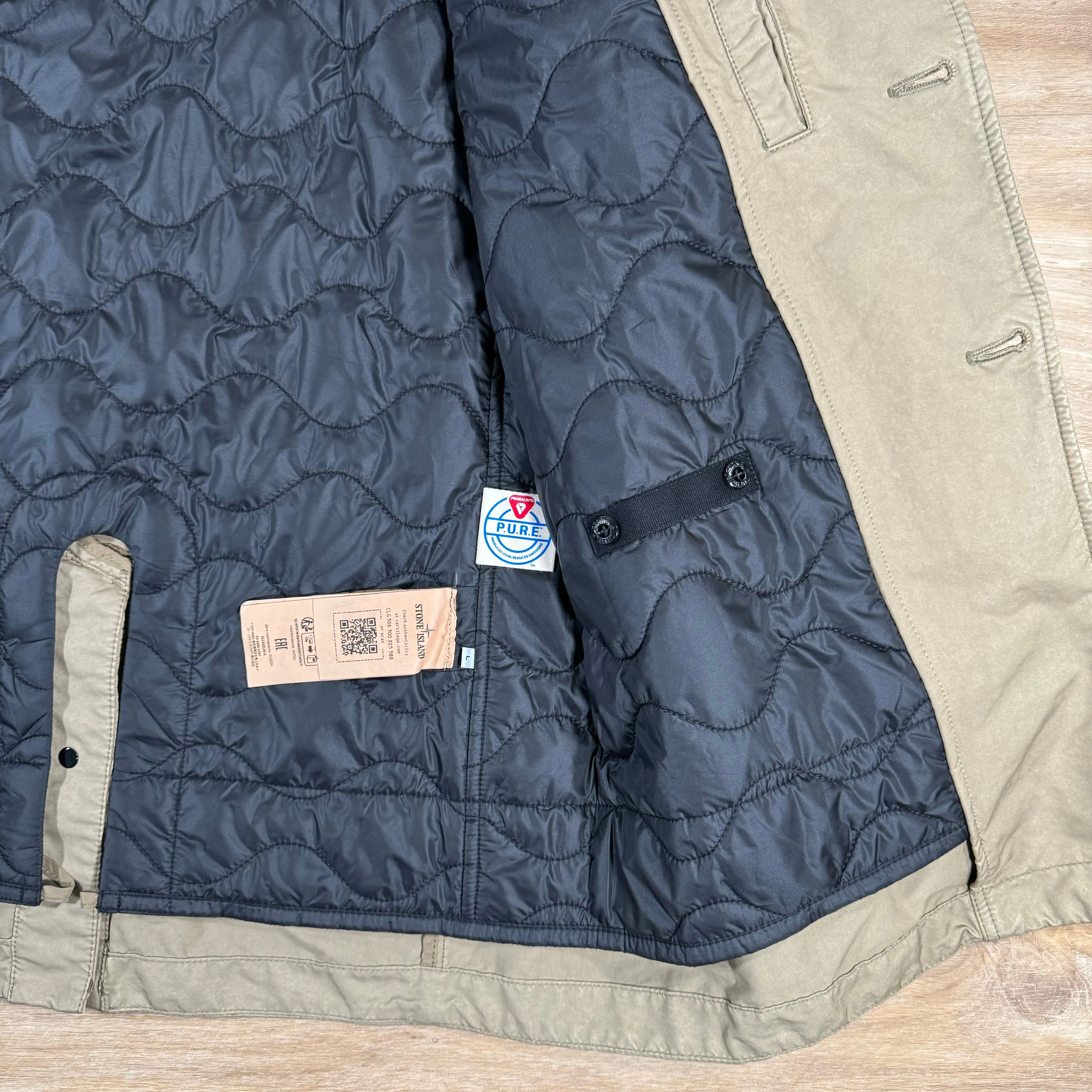 Stone Island David-TC Trench Jacket in Biscuit