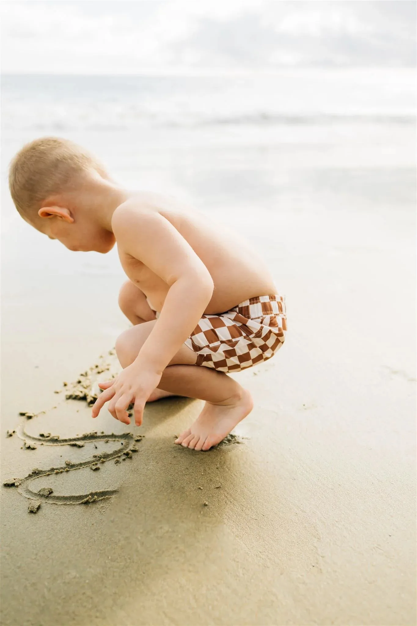 Swim Shorts | Rust Checkered