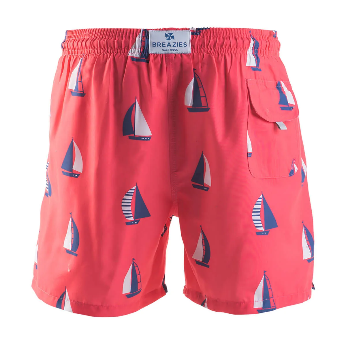 Swim Shorts - Sail Boats | Coral