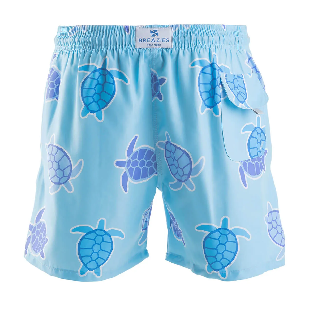 Swim Shorts - Turtles | Baby Blue