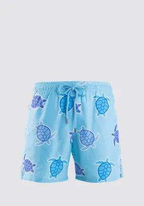 Swim Shorts - Turtles | Baby Blue