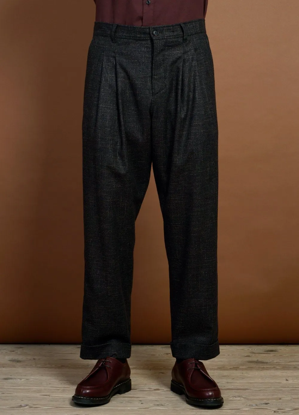 SYLVESTER | Double Pleated Trousers | Macchiato