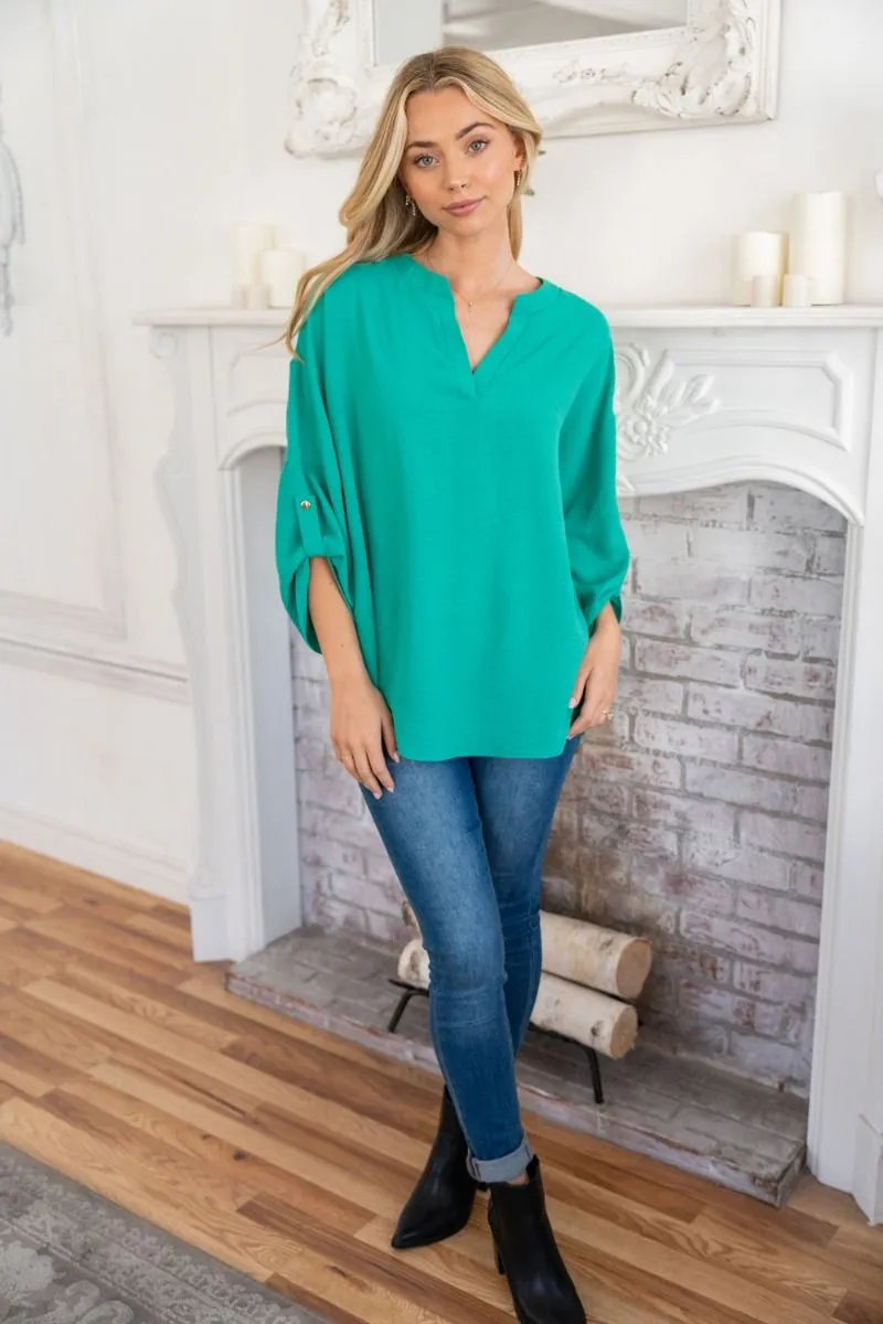 Tab Sleeve Tunic by White Birch - Choice of Color